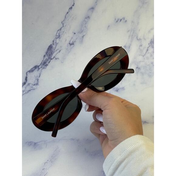 NEW Saint Laurent SL594 Oval Sunglasses in Havana Brown